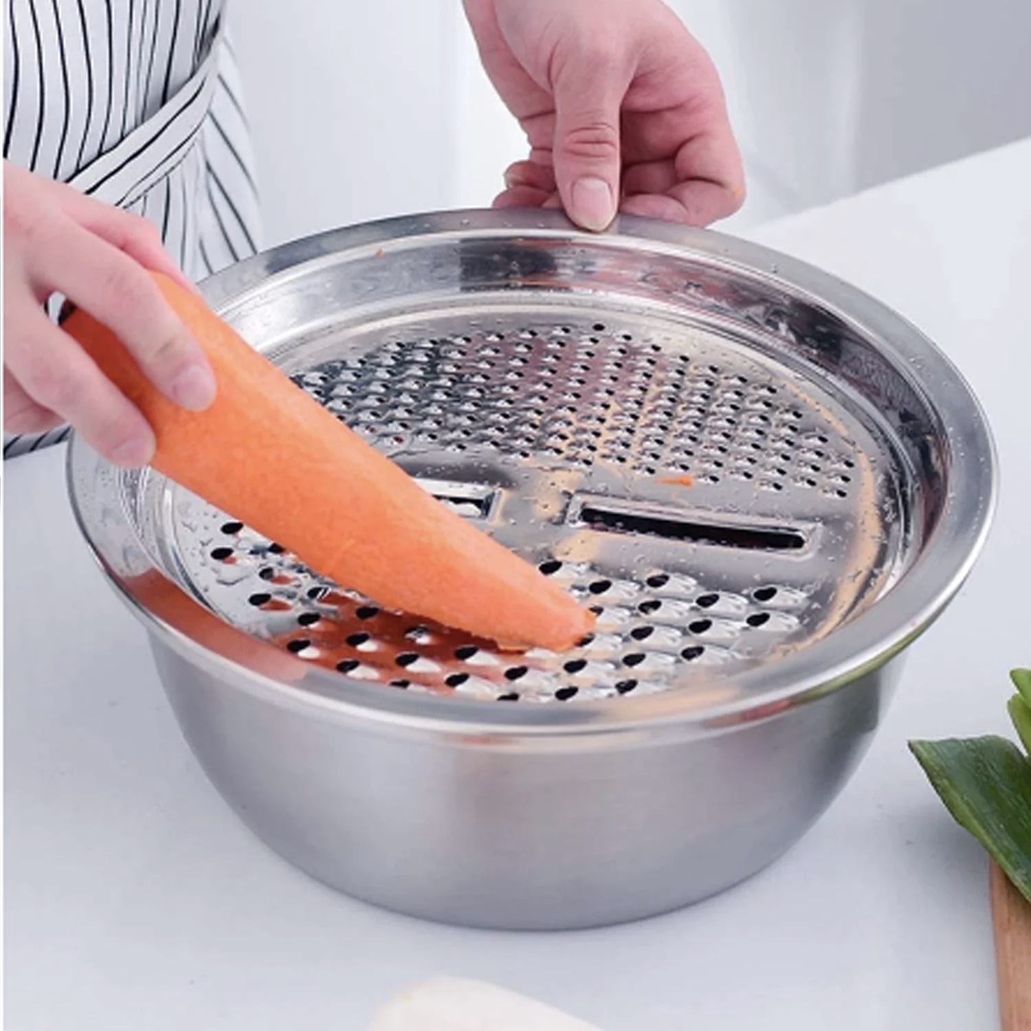 3 PCS SS GRATER BASKET
