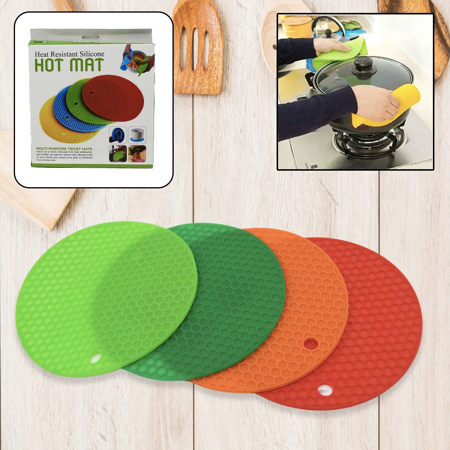 4 PCS SILICON HOT MAT - Image 6