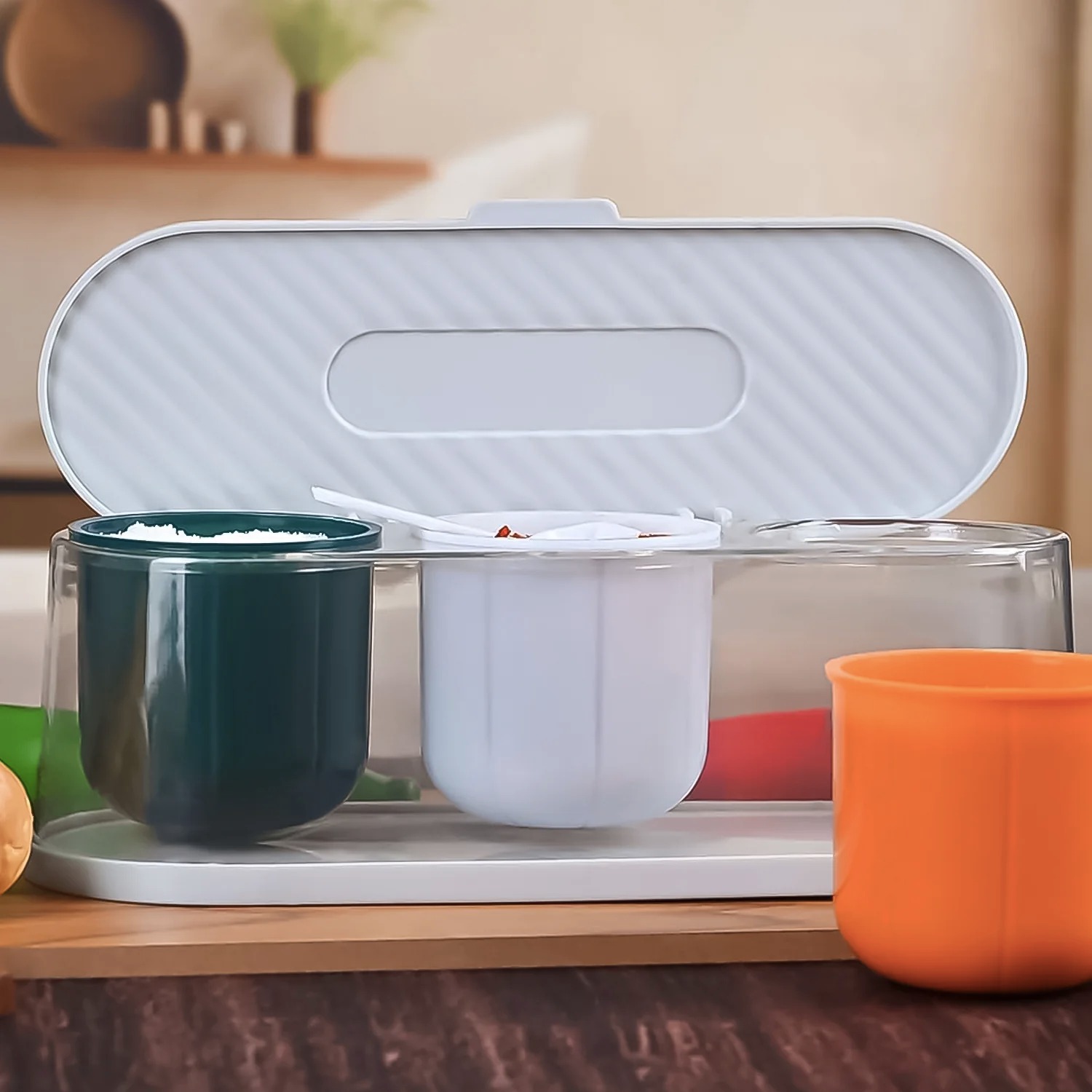 3 Grid Seasoning Spice / Masala Box - Image 6