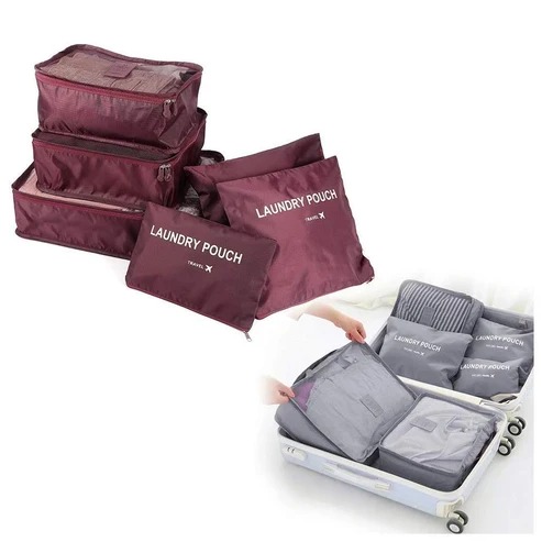 Cloth Organizer Pouch 6 Pcs Travel Laundry Bags - Image 2