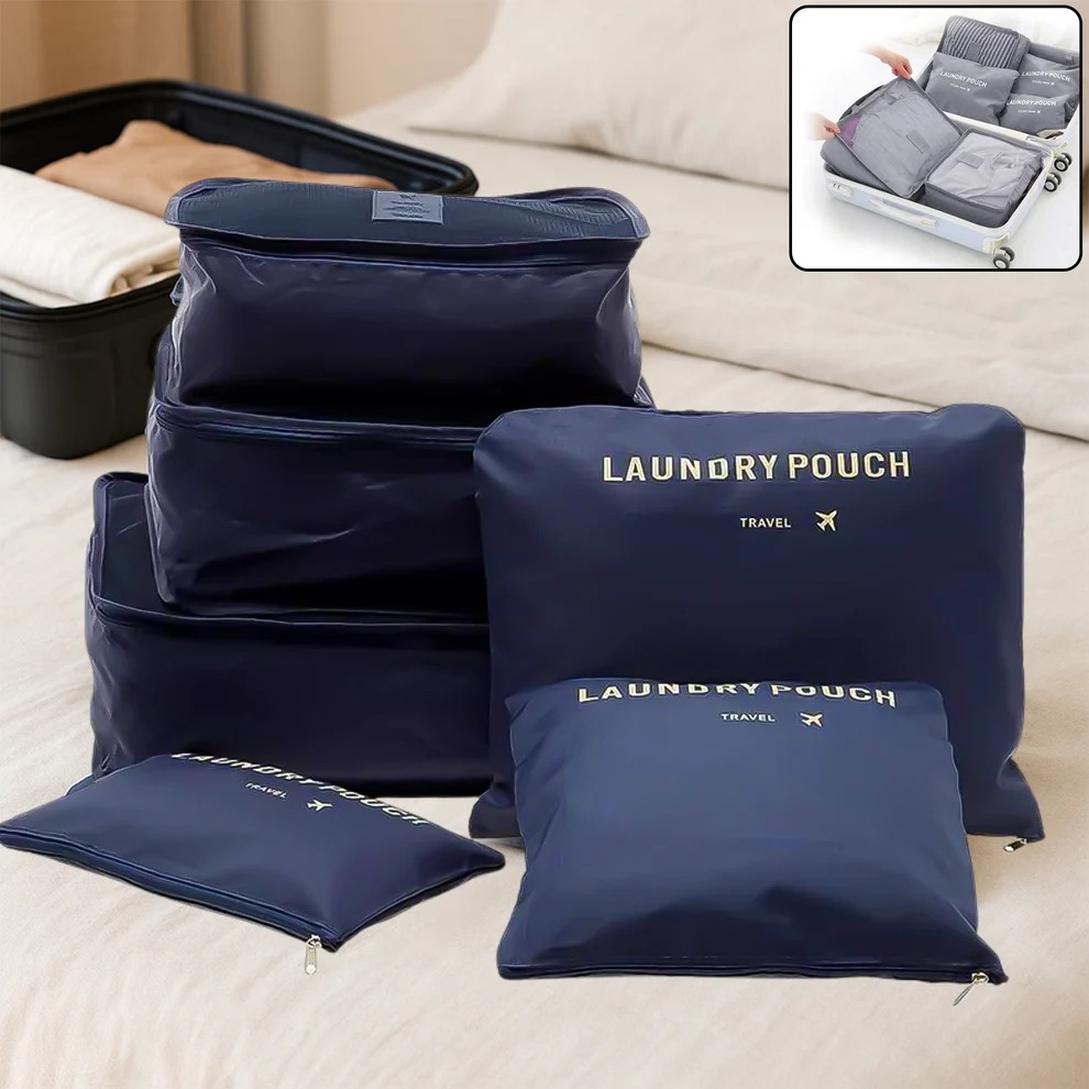 Cloth Organizer Pouch 6 Pcs Travel Laundry Bags - Image 6