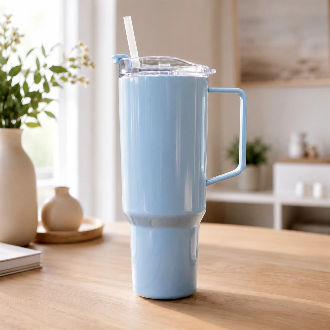 Travel Tumbler 1800 ML with Handle and Straw Lid for Journeys - Image 7