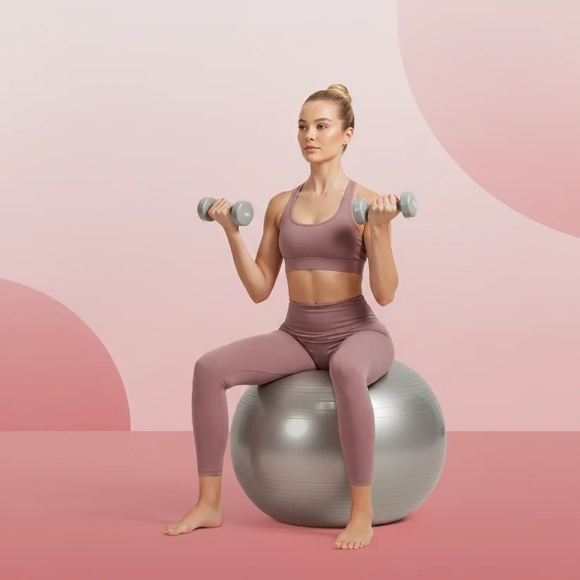 75 CM Gym Stability Ball for Men Non Slip Core Training Ball (1 Pc) - Image 2