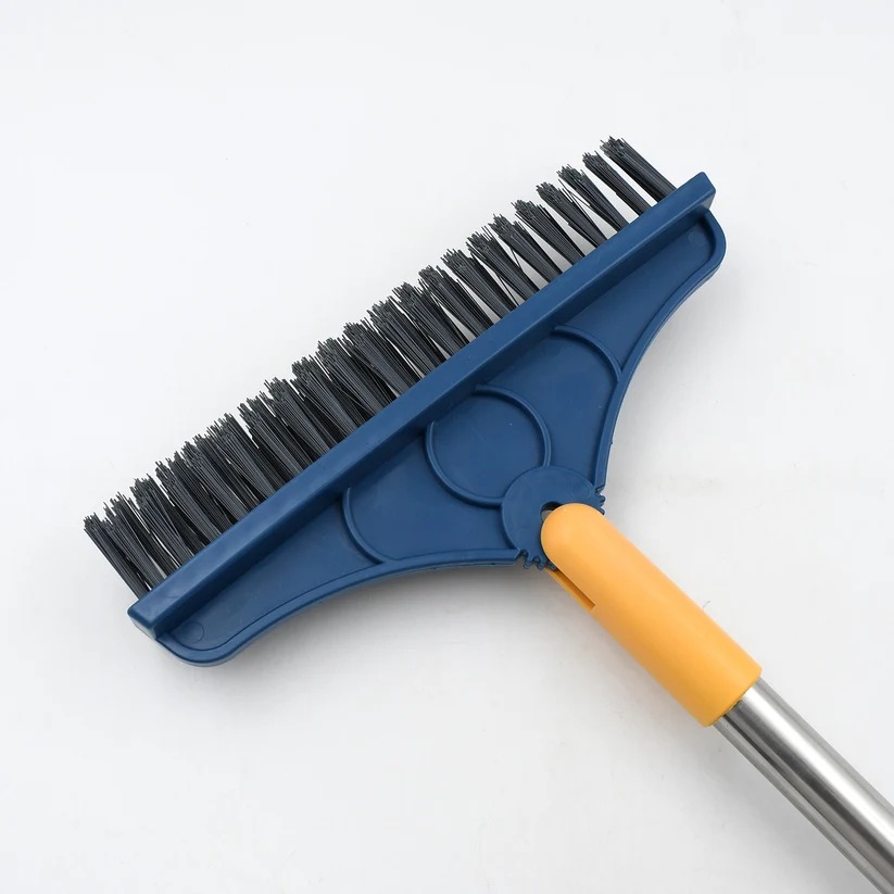 Floor Cleaning Brush Long Handle 2 in 1 Wiper & Scrubber - Image 2