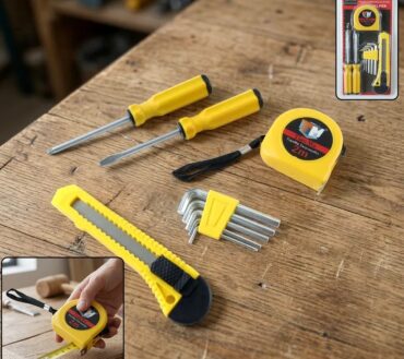 Compact TianMu Tool Set Essential 9Piece Repair Kit for Home