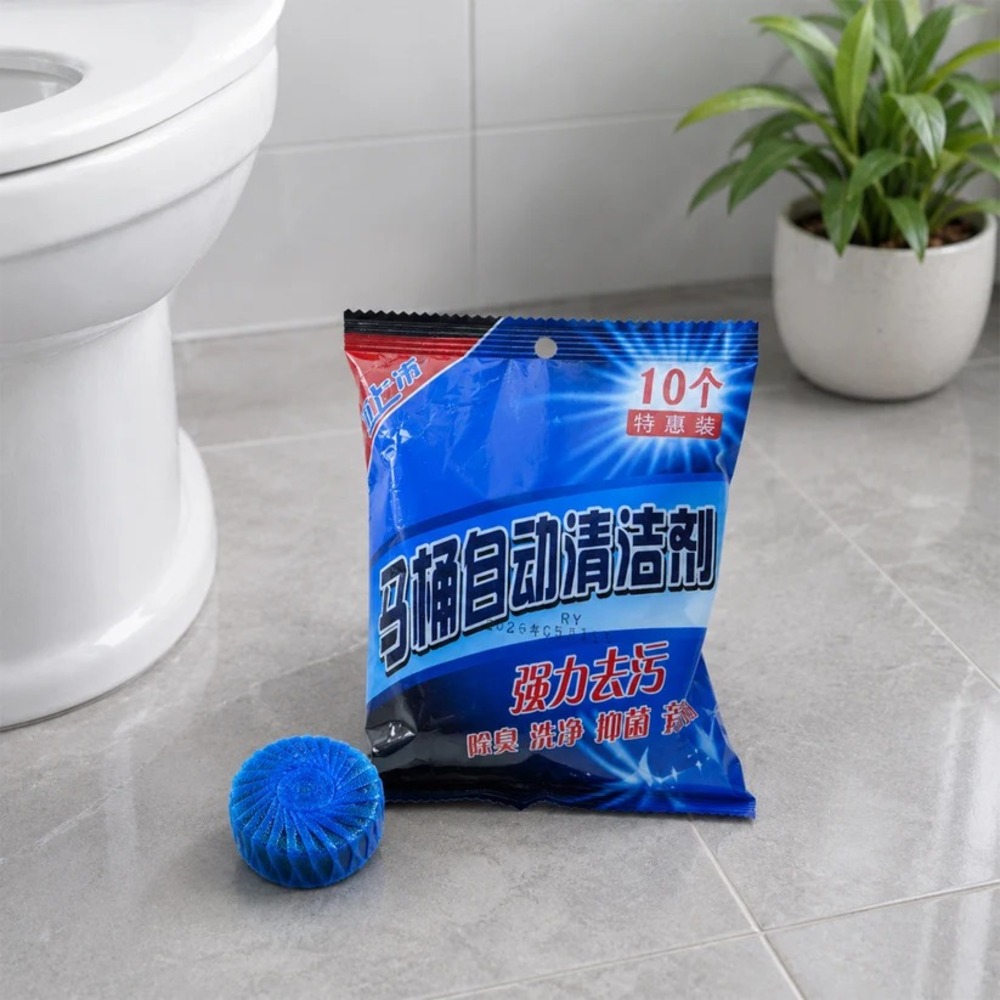 Blue Toilet Cleaner Tablets for Automatic Toilet Bowl Cleaning (10 Pc) - Image 2