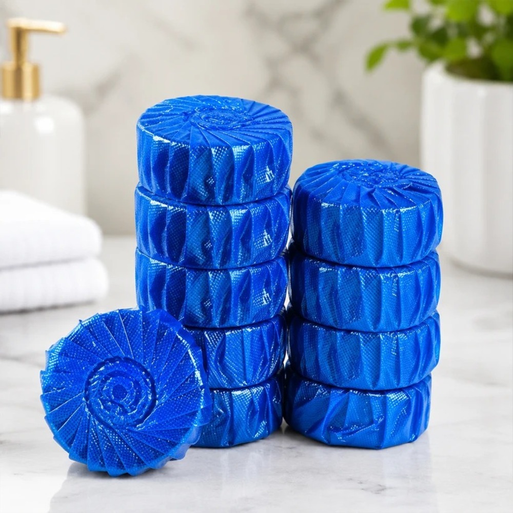 Blue Toilet Cleaner Tablets for Automatic Toilet Bowl Cleaning (10 Pc) - Image 8
